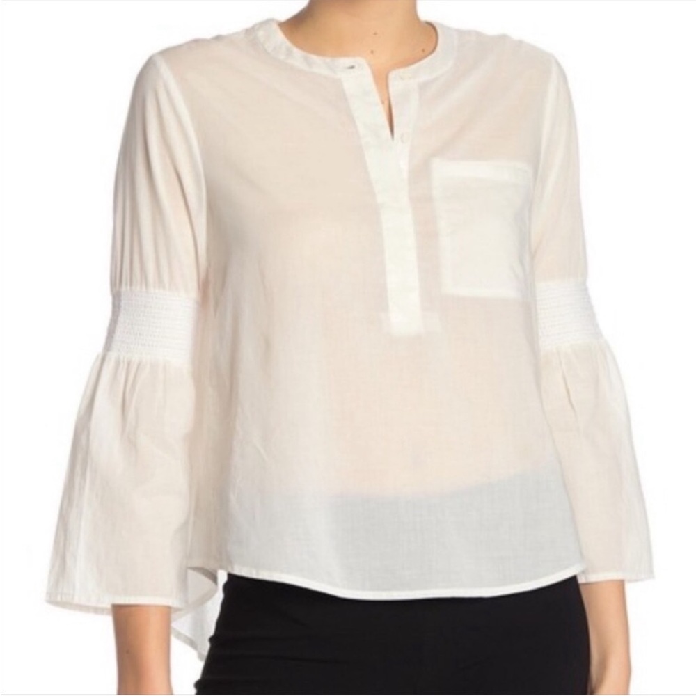 Theory Flare Sleeve Blouse